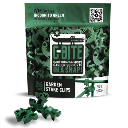 C-BITE Garden Stake Clips - Plant Support Connectors